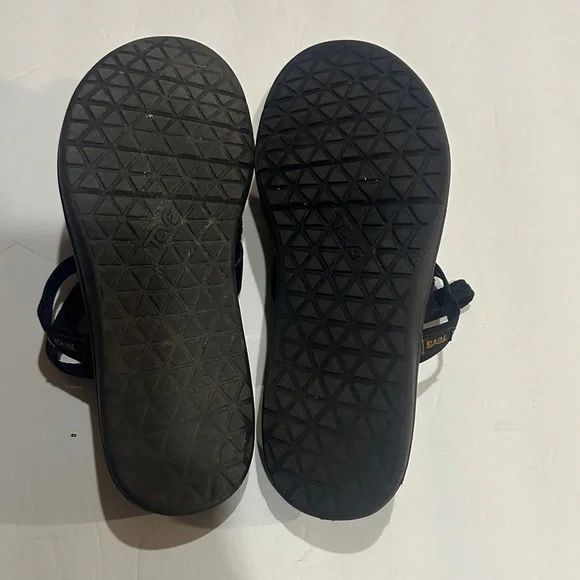 Teva Classic Black Strappy thong Sandals slip ons FB1121J lightweight minimalist - Picture 6 of 10